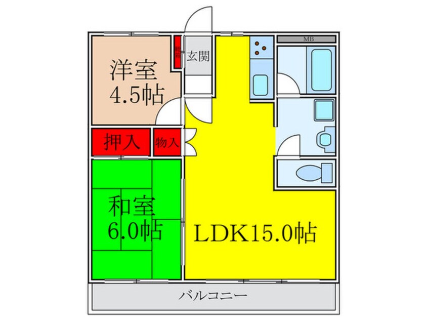 間取図 クローバー・メゾン千里山
