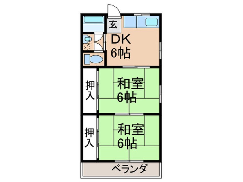 間取図 西禁野グリ－ンハイツ
