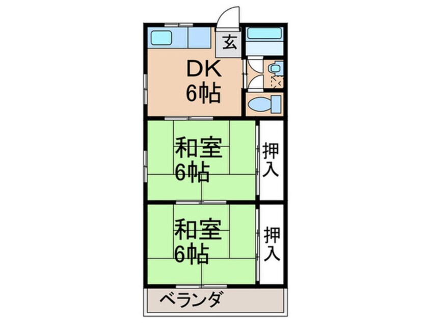 間取図 西禁野グリ－ンハイツ