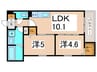 ラモーナ東山町Ⅰ 2LDKの間取り