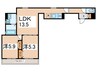 ラモーナ東山町Ⅰ 2LDKの間取り