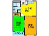 コーポ城垣 2LDKの間取り