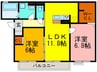 ポラリス 2LDKの間取り