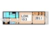 ラモーナ東山町Ⅱ 1LDKの間取り