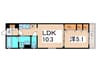 ラモーナ東山町Ⅱ 1LDKの間取り
