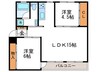 ２＋Apartment 2LDKの間取り