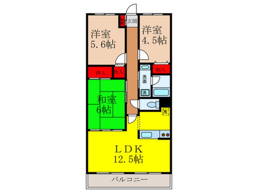 間取図 クレイン上池田