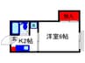 宮山ハイツ 1Kの間取り