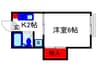 宮山ハイツ 1Kの間取り
