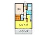 フル－ル舞 1LDKの間取り