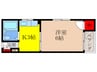 サングレース八王寺　No．２ 1Kの間取り