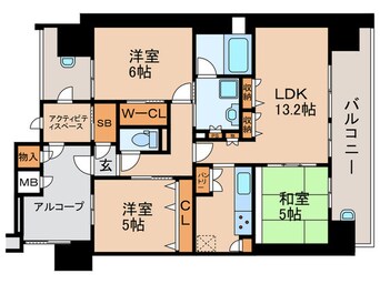 間取図 ｴｽﾃﾑｺｰﾄ大津におの浜（903）