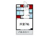 リーガルコート明和 1Kの間取り