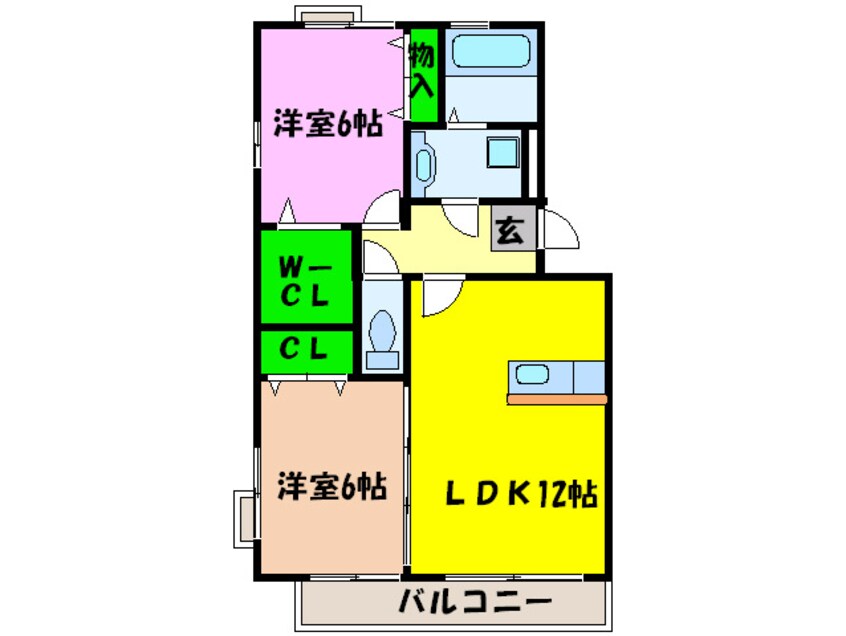 間取図 メルベ－ユ鳳