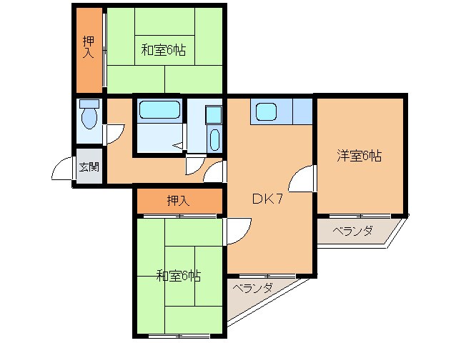 間取り図 エトワ－ル甲陽