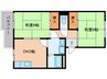 ホワイトハイツ 2DKの間取り