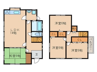 間取図 東矢倉戸建