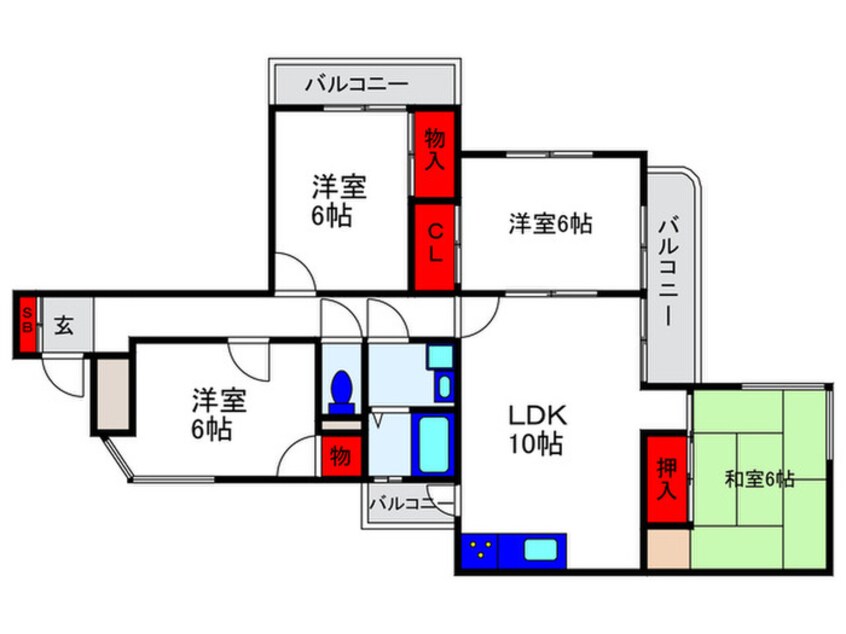 間取図 ハイツ桜花坂