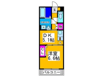 間取図 エルメゾン長曽根