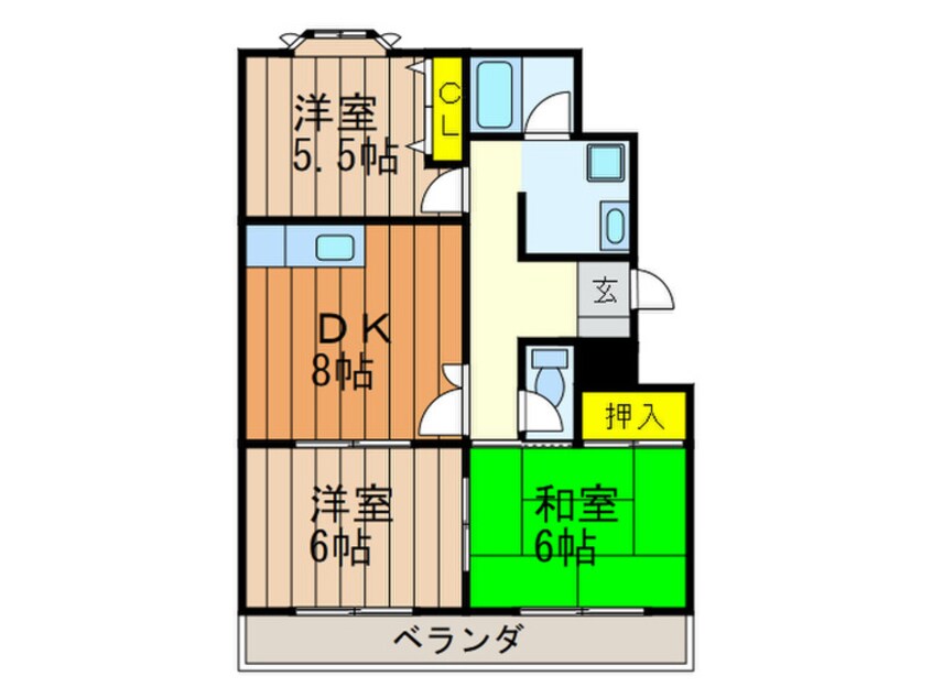 間取図 正栄ハイツ１