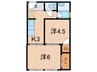 吉田ハイツ 2Kの間取り