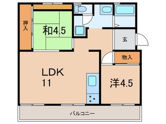 間取図 大久保東第一住宅8号棟(304)