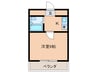 ユウパレス取石 1Kの間取り