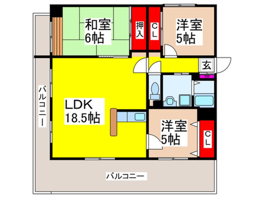 間取図 クレス平野