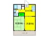 第２綾園マンション 2DKの間取り