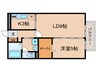 ユ－メイン 1LDKの間取り