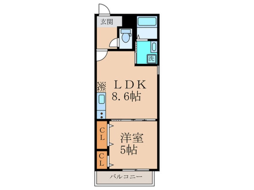 間取図 フジパレス弥刀駅北Ⅰ番館
