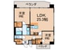 プレジオ梅田 2LDKの間取り