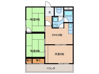 間取図 サンワロイヤルマンション２号館