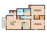 ブランカコ－ト 2LDKの間取り