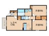 ブランカコ－ト 2LDKの間取り
