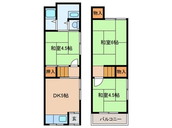 間取図 明美の里町貸家