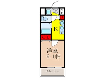 間取図 ﾌﾟﾚｻﾝｽ新大阪ｸﾚｽﾀ(1104)
