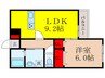 メゾン東雲 1LDKの間取り