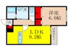 メゾン東雲 1LDKの間取り