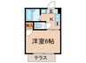 ルネッサンスなつか 1Kの間取り