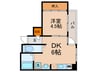 舎楽 1DKの間取り