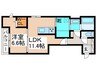 トリシア北巽 1LDKの間取り