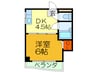 ドミ－ル深江橋 1DKの間取り