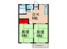 桃源台ハイツ 2DKの間取り