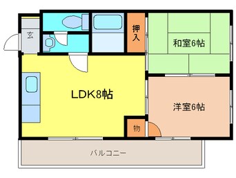 間取図 シャルム長吉