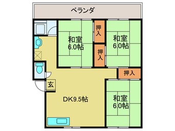 間取図 大峰コーポラスＢ