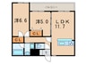 大屋館 2LDKの間取り