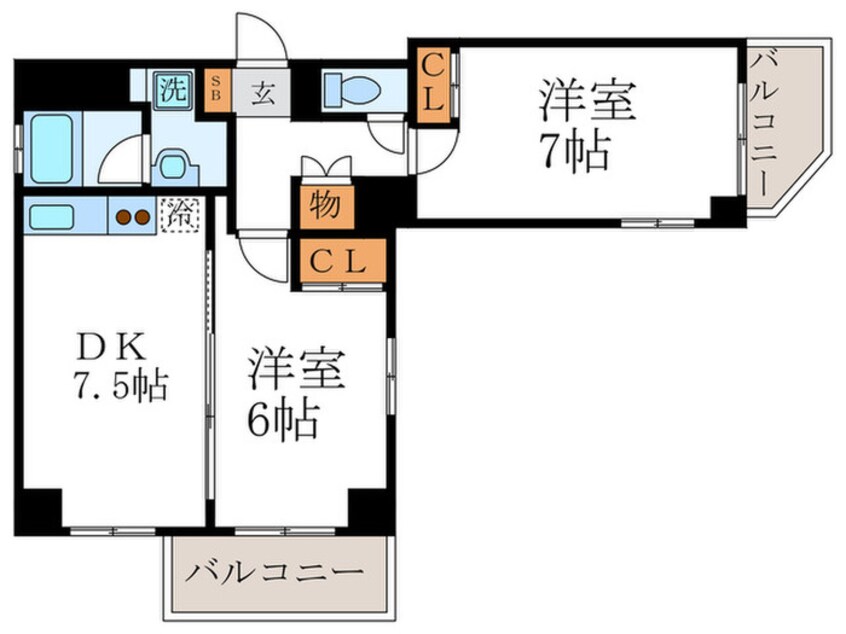 間取図 智恵光院ハイツ