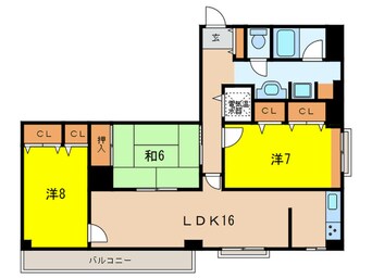 間取図 パレロワイヤル宝塚南口(404)