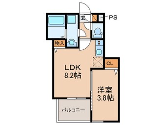 間取図 仮）ジーメゾン西湊ウィシエ